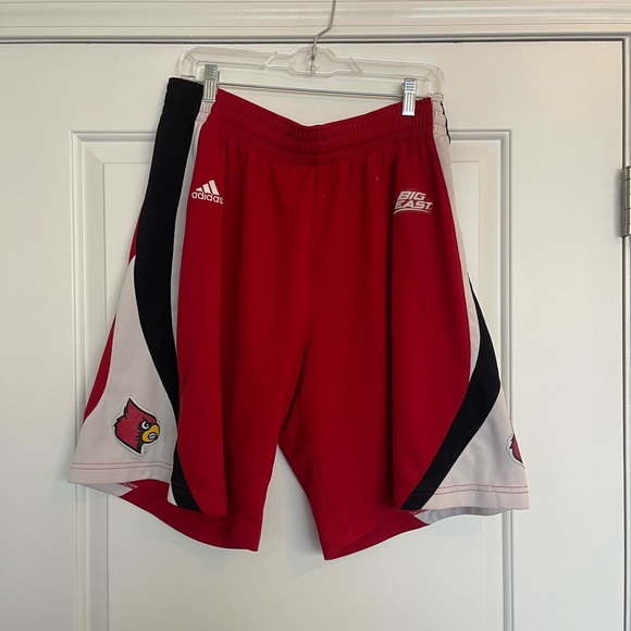 adidas Other - Mens XL Louisville Cardinals Adidas Basketball shorts team lined red Big East